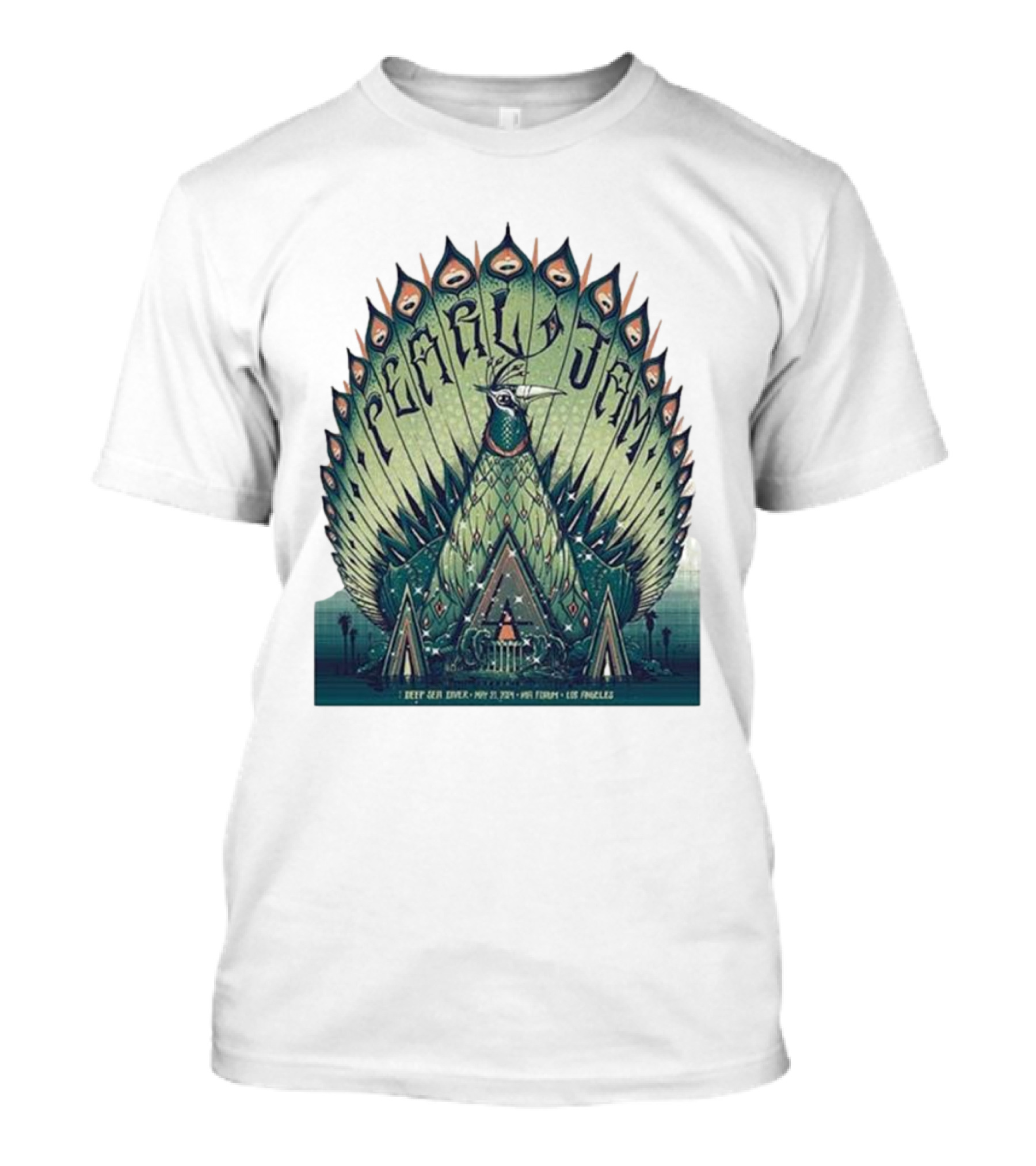 Pearl Jam Deep Sea Diver Event Night 1 May 21 2024 Kia Forum Los Angeles Jeff Soto T-Shirt