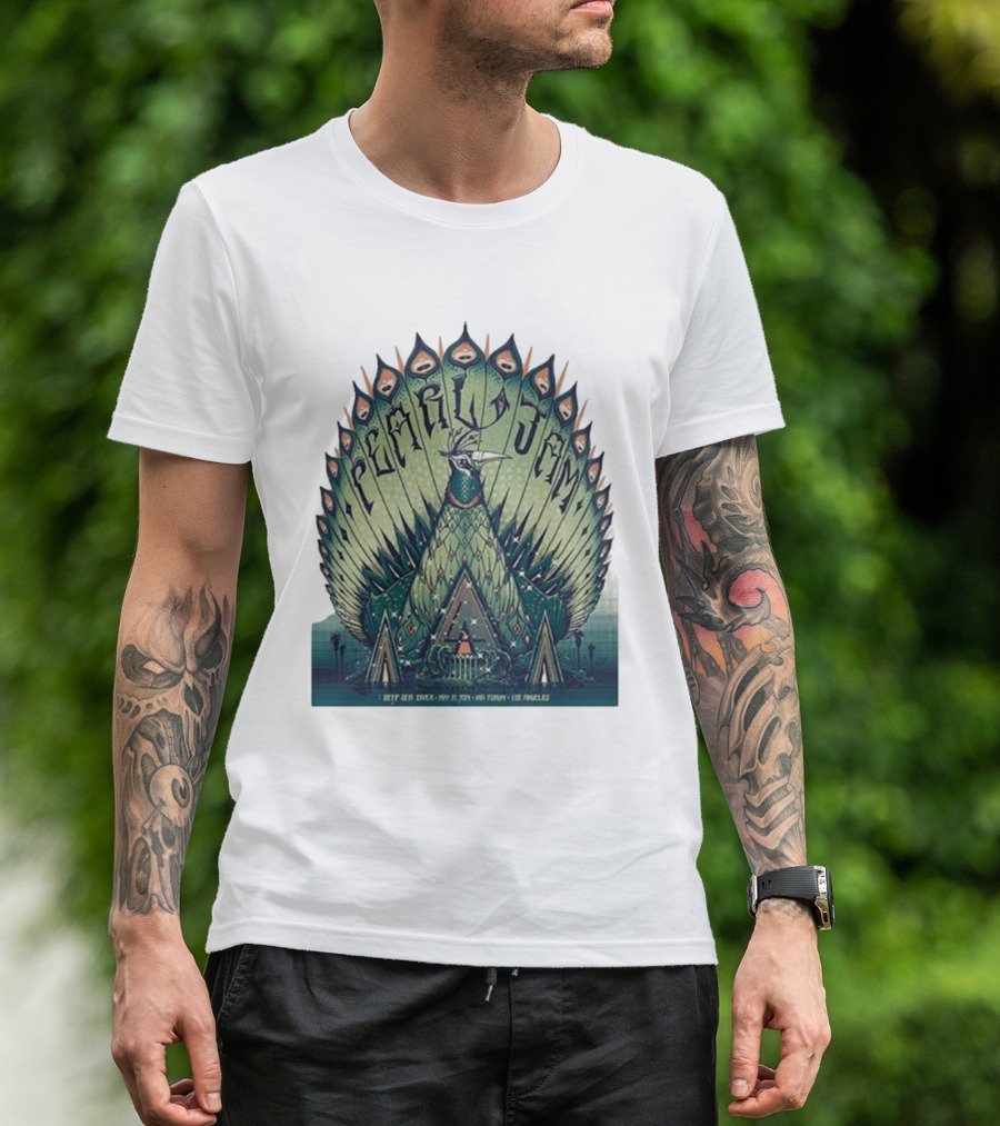 Pearl Jam Deep Sea Diver Event Night 1 May 21 2024 Kia Forum Los Angeles Jeff Soto T-Shirt