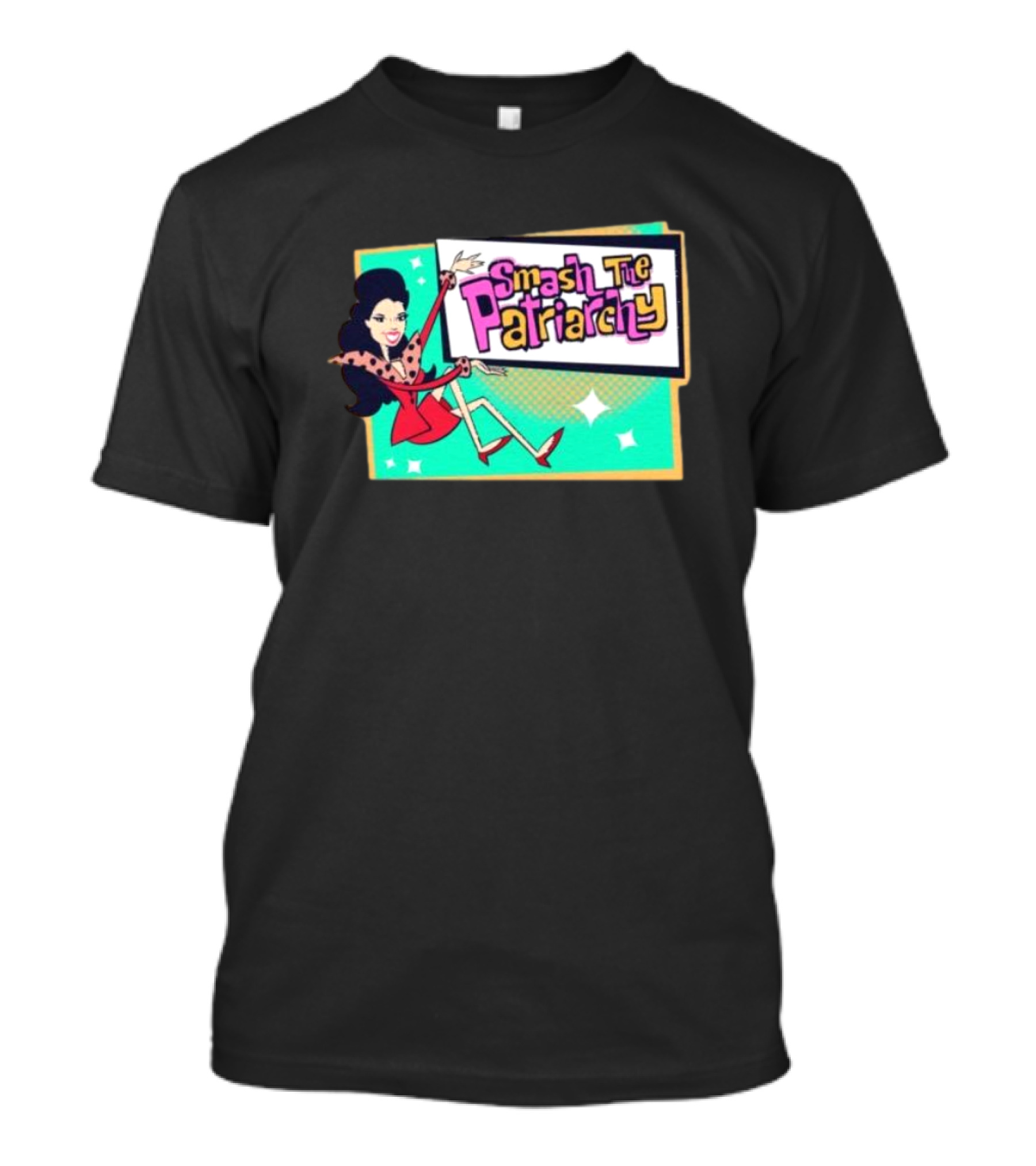 Smash The Patriarchy Retro Comic Style Woman Empowerment T-Shirt