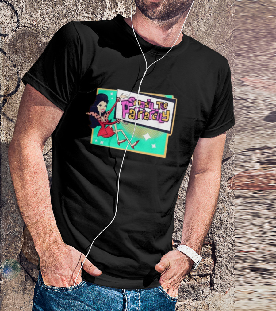 Smash The Patriarchy Retro Comic Style Woman Empowerment T-Shirt