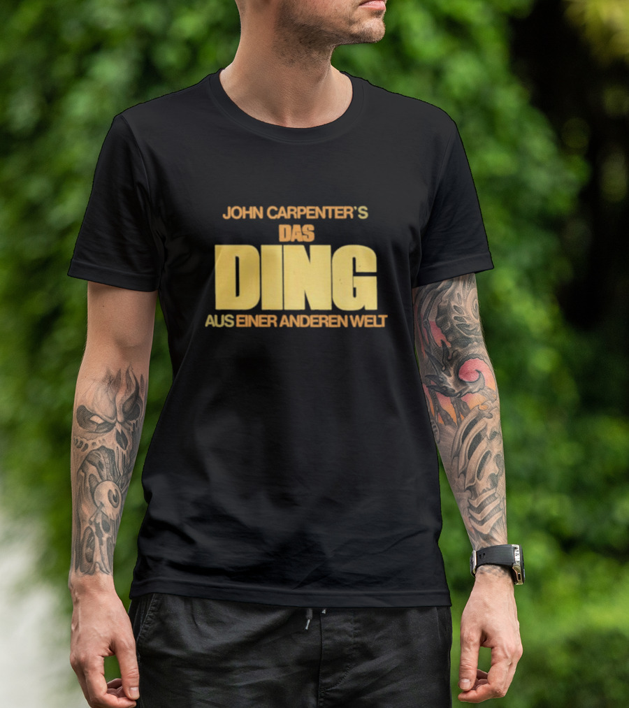 John Carpenter's Das Ding Aus Einer Anderen Welt Classic Horror Movie Title Text T-Shirt