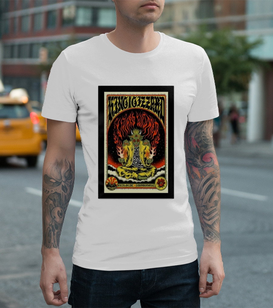 King Gizzard and the Lizard Wizard Berlin DE Columbiahalle May 20 2024 Psychedelic Fire Creature T-Shirt