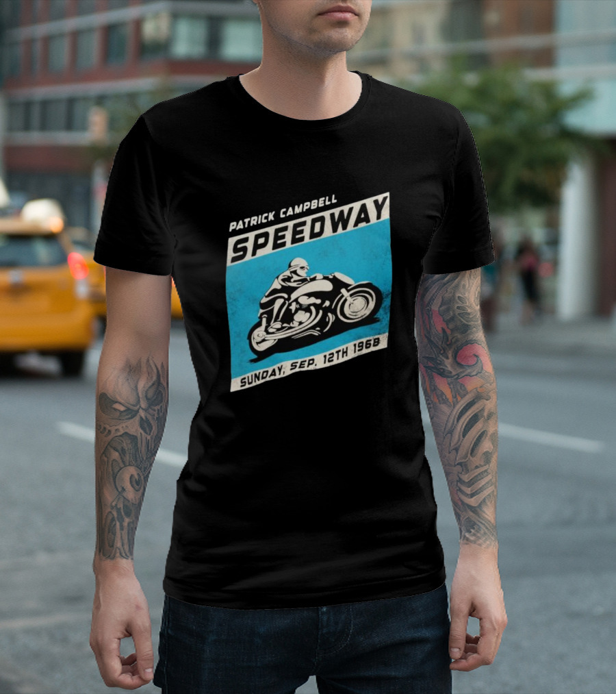 Patrick Campbell Speedway Motorcycle Racing Sunday Sep 12th 1968 T-Shirt