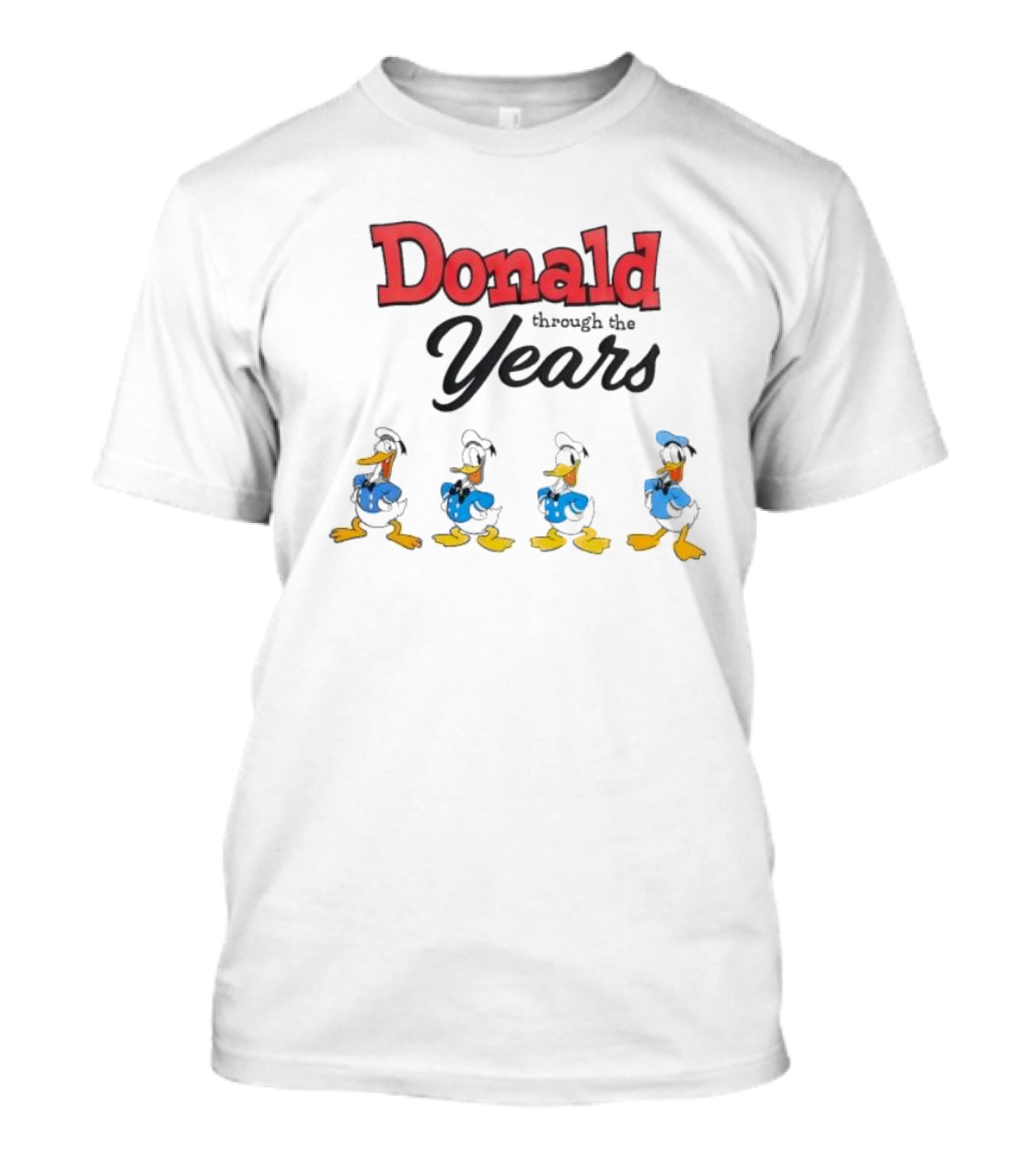 Donald Duck Through The Years Evolution Stages T-Shirt
