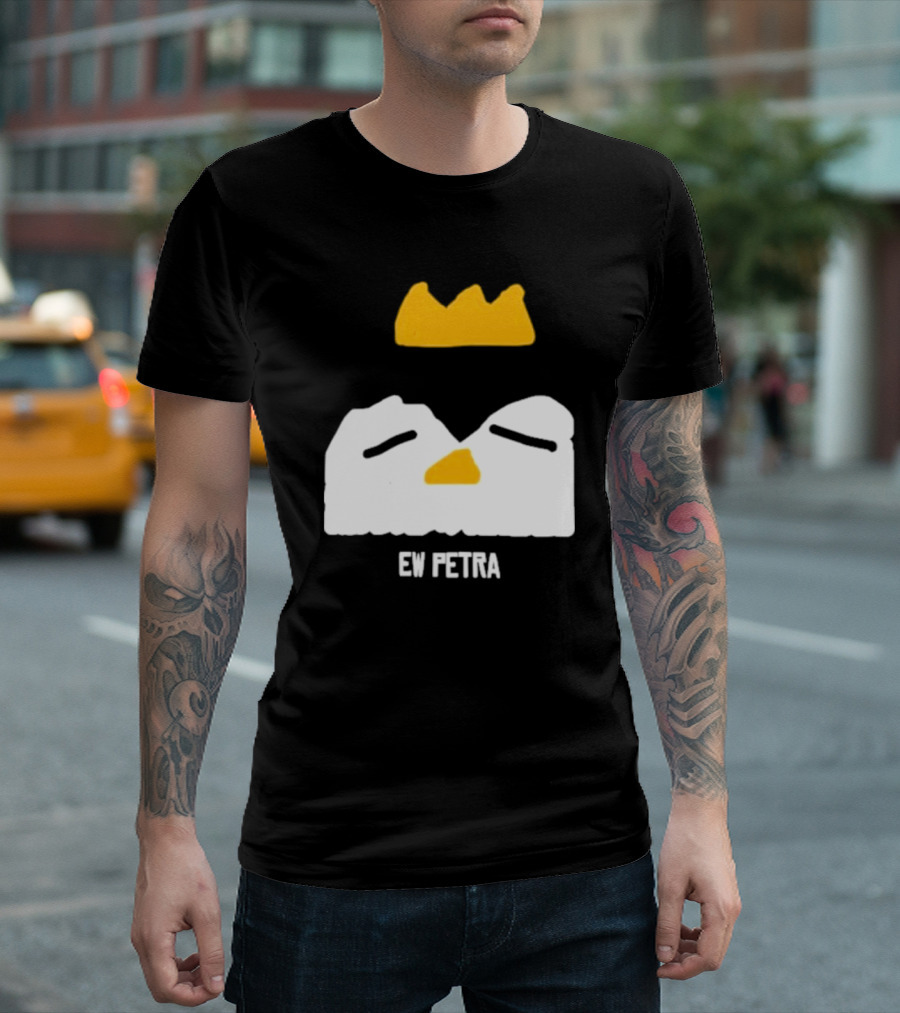 Petra Groaning Crown Face Icon Ew Text T-Shirt