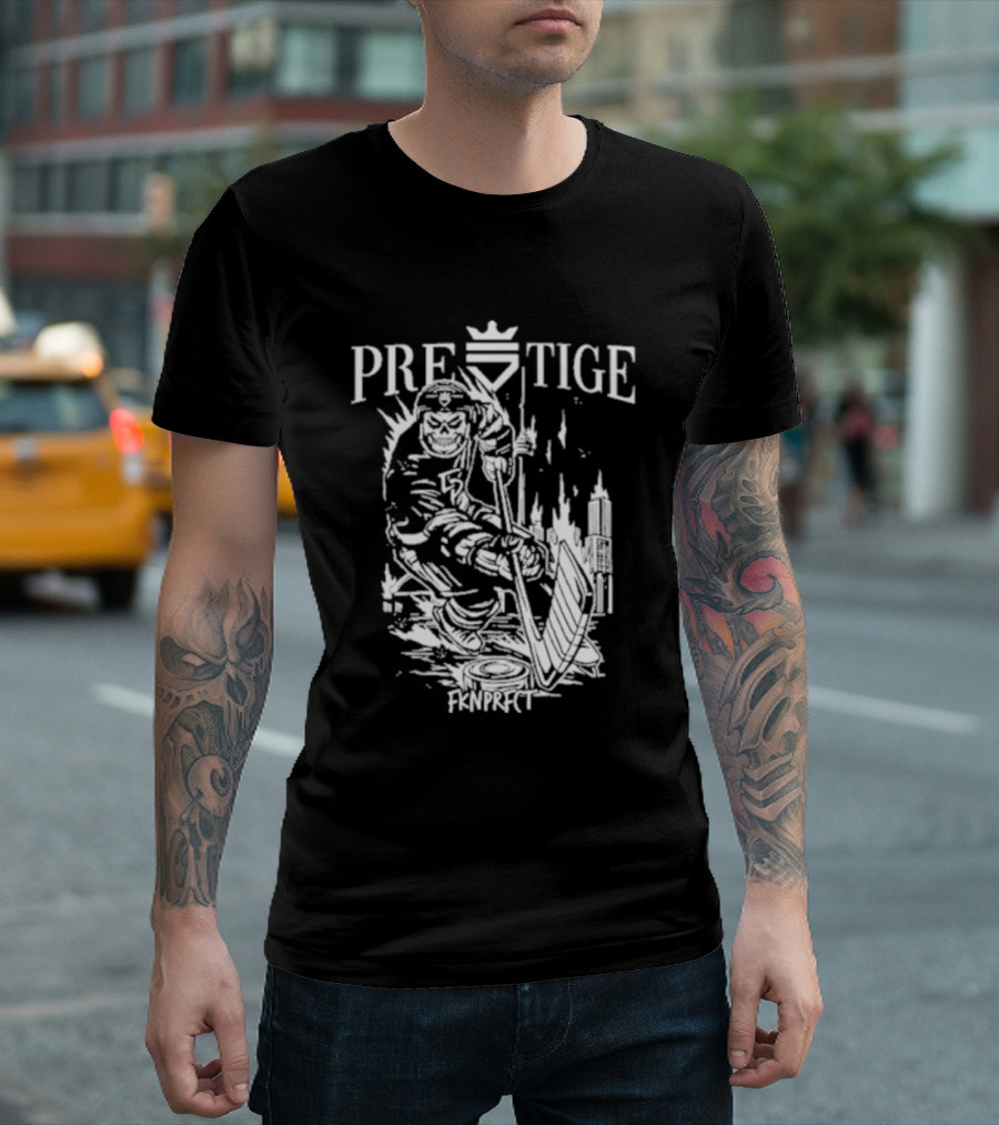 Prestige Fknprfct Toronto Hockey Player City Skyline T-Shirt