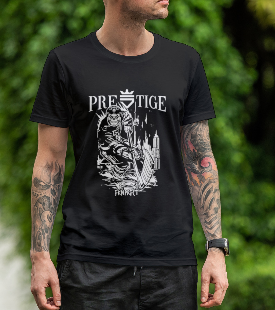 Prestige Fknprfct Toronto Hockey Player City Skyline T-Shirt