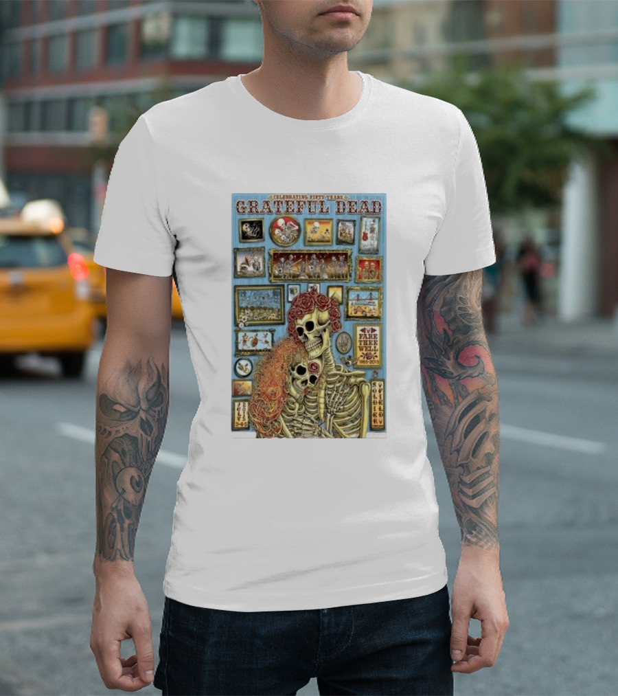 Celebrating Fifty Years Grateful Dead Fare Thee Well 50th Anniversary Gabba Gallery T-Shirt