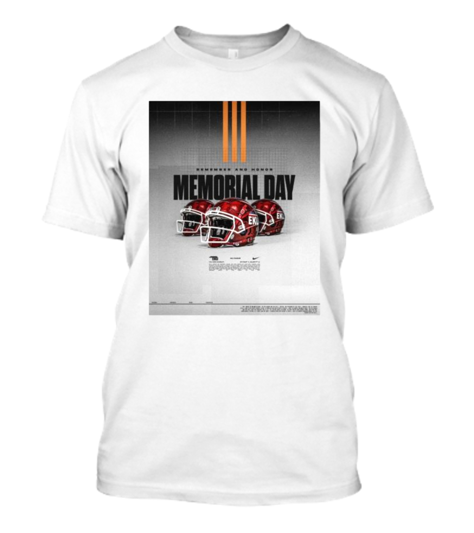 Remember And Honor Memorial Day EKU Football Helmets T-Shirt