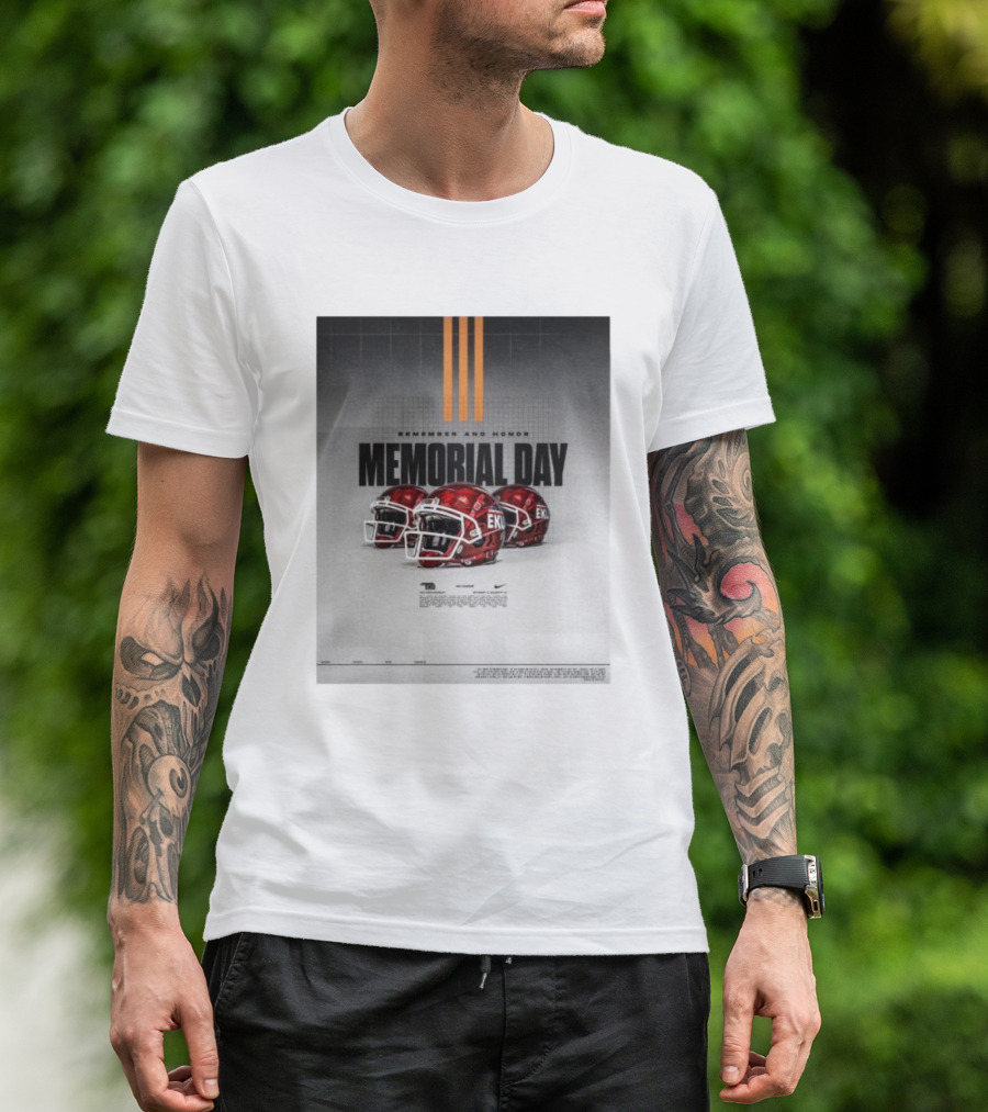 Remember And Honor Memorial Day EKU Football Helmets T-Shirt