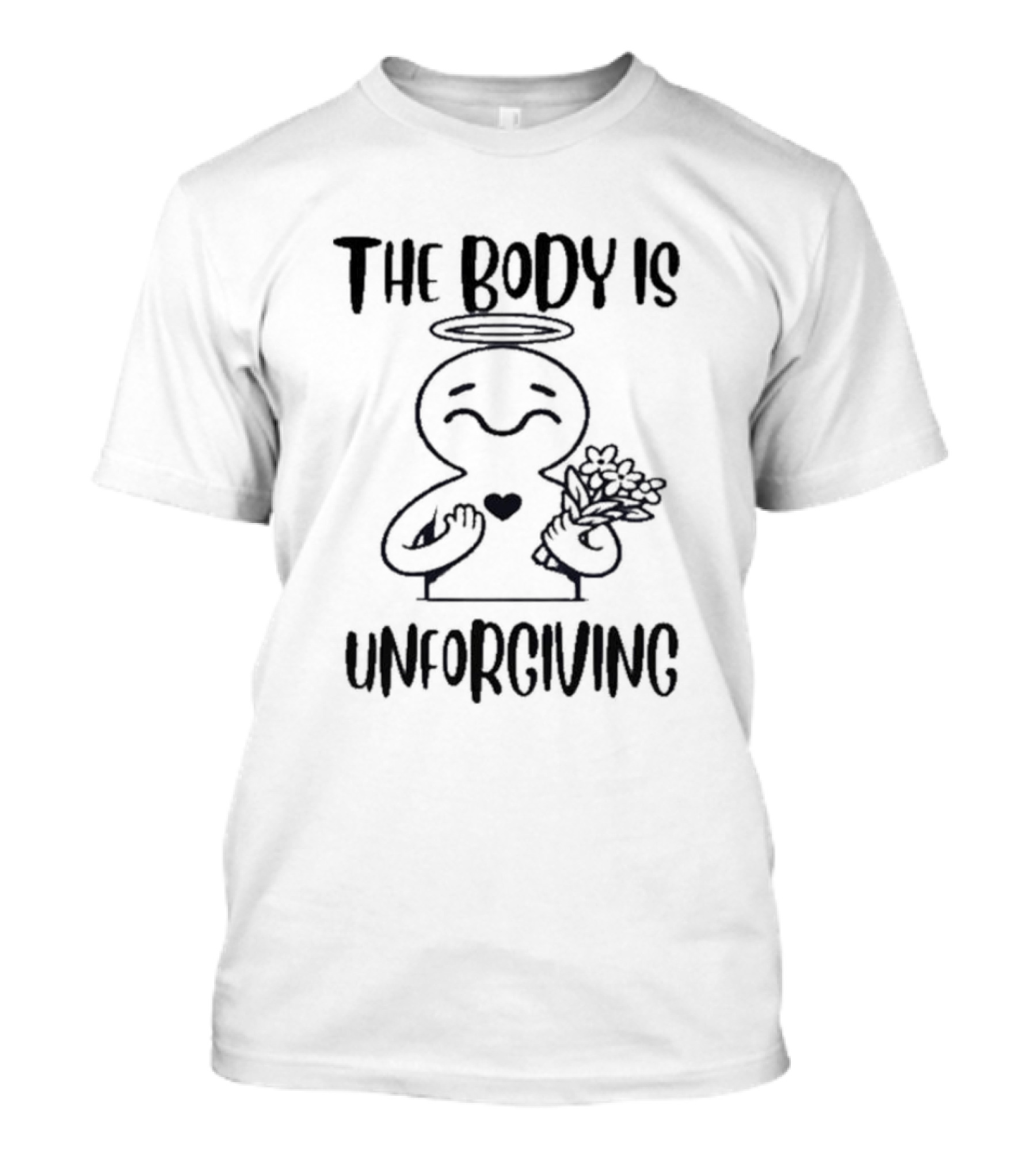 The Body Is Unforgiving Holding Flowers Iconic T-Shirt