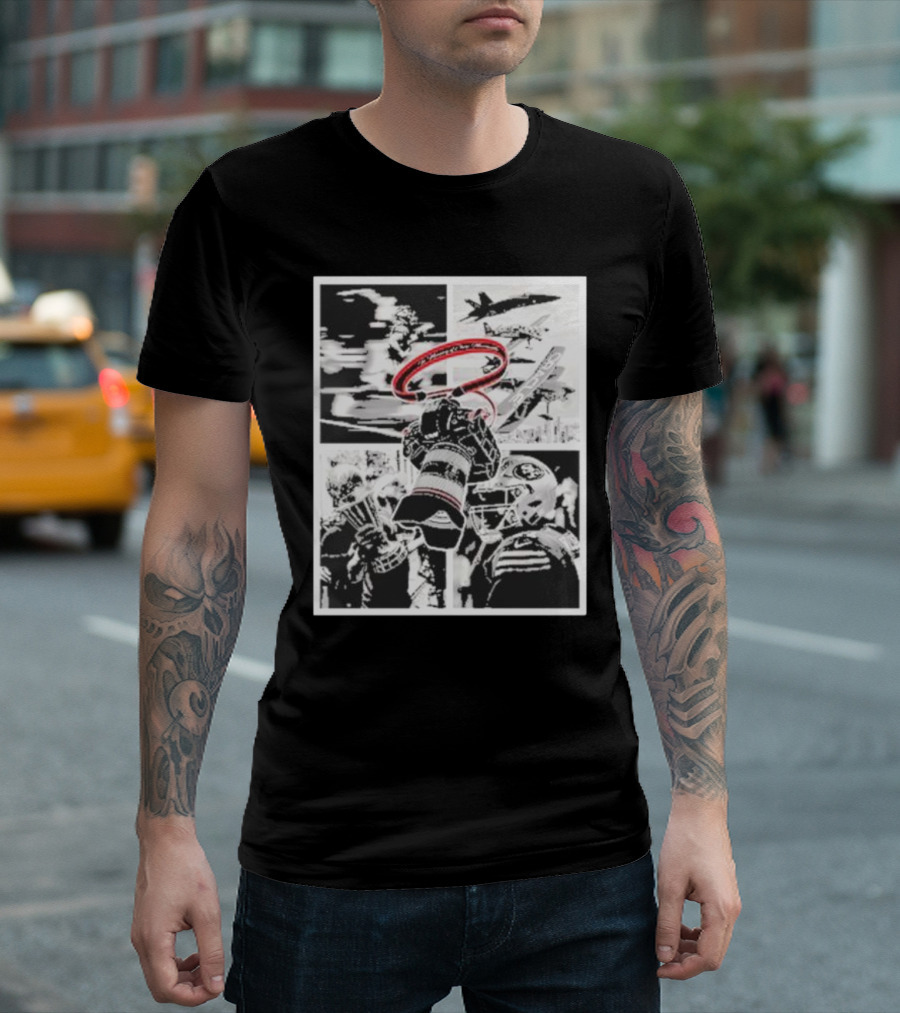 Warriors In Memory Of Chris Mezzavilla San Francisco 49ers Football Jets Flyover T-Shirt