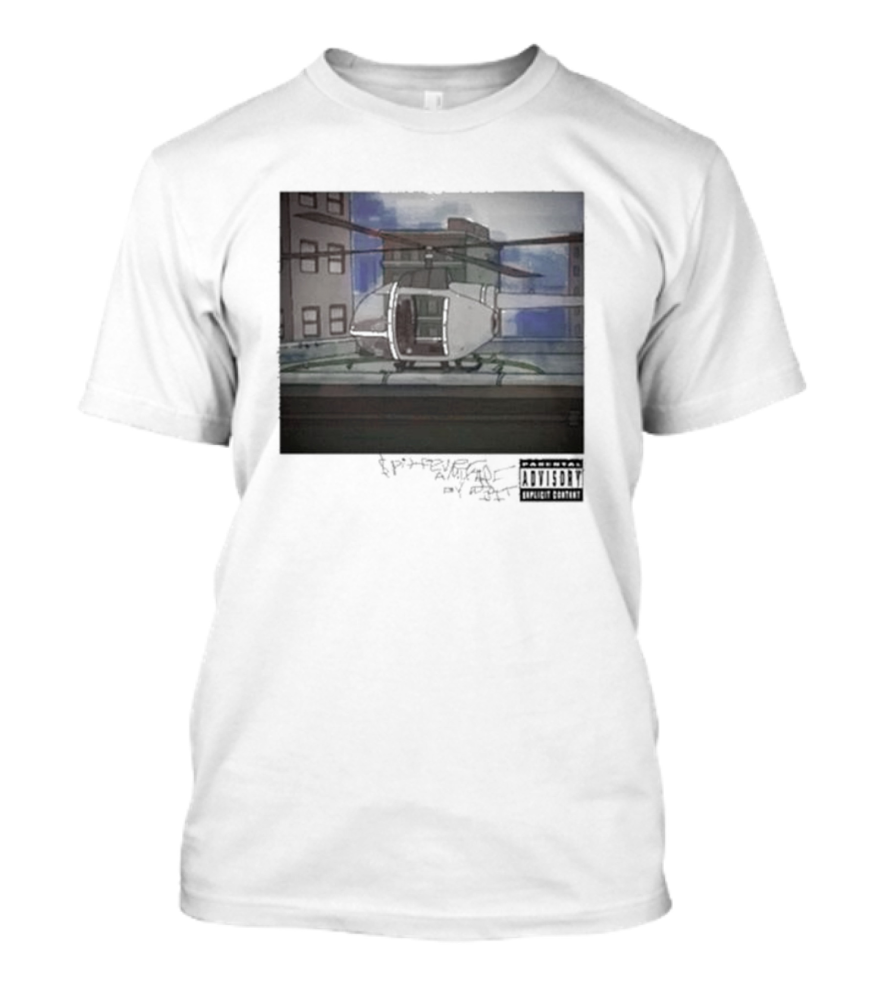 DJ Spits Gkmc Spit F3v3r Helicopter Explicit Content T-Shirt