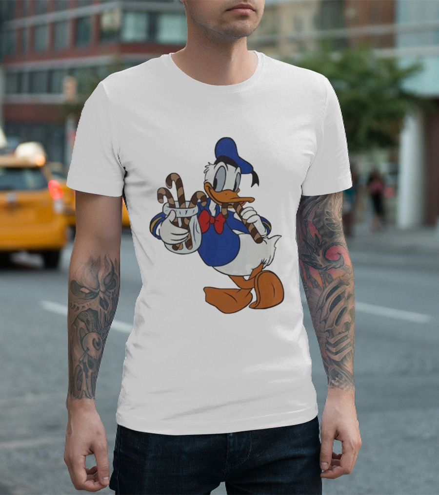 Donald Duck Festive Candy Canes T-Shirt