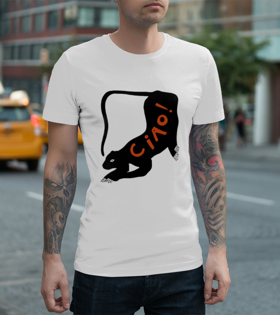 Elena Fiorenza Gatti Ciao Black Cat T-Shirt