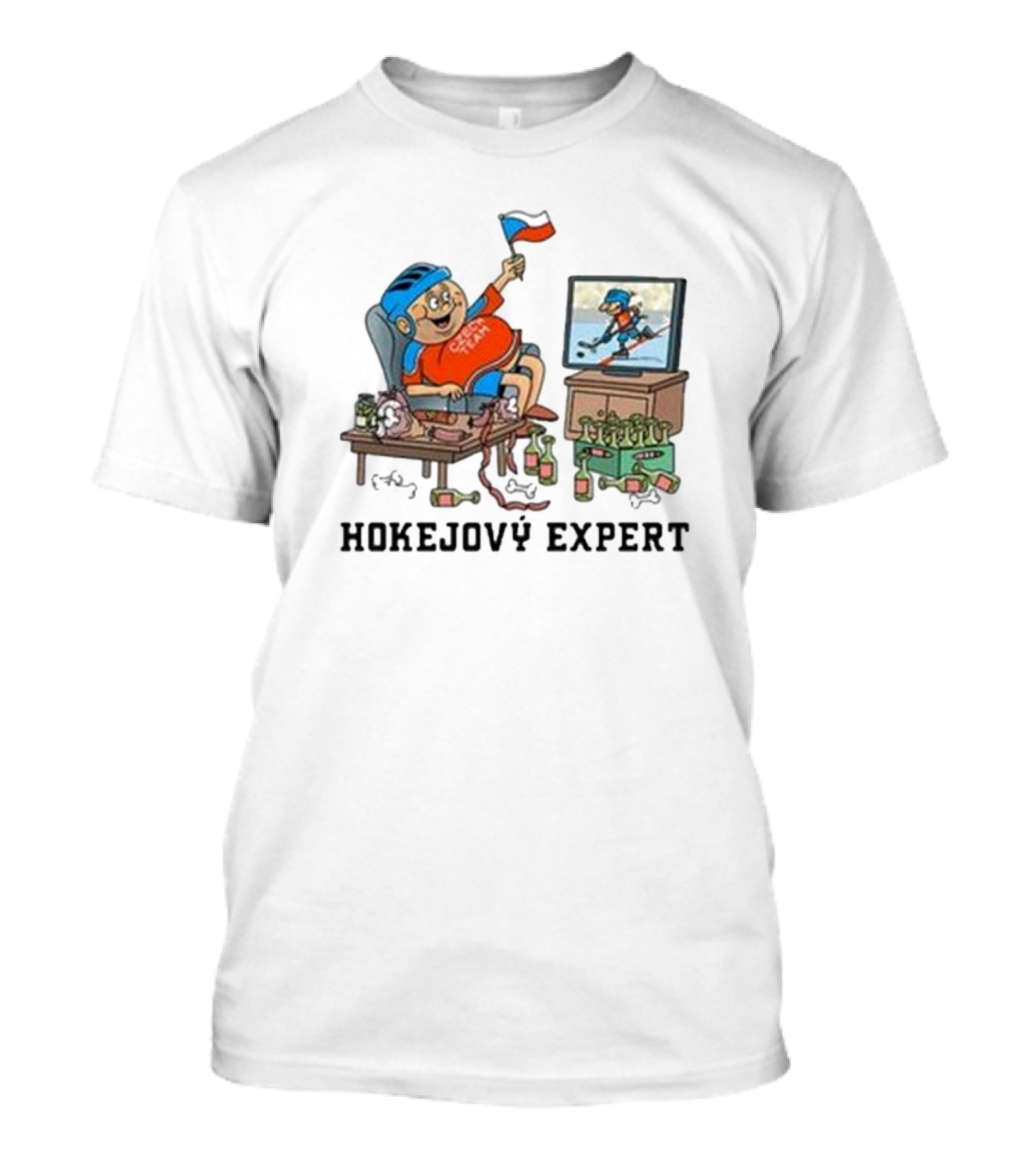 Hokejový Expert Czech Republic Vs USA Hockey Fan Enthusiast T-Shirt