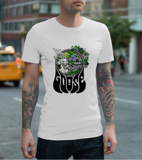 Goose Wonderland Psychedelic Rabbit Forest Portal T-Shirt