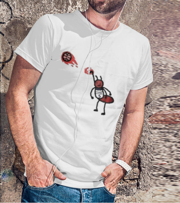 Paint Fire Ant Playing Basketball T-Shirt