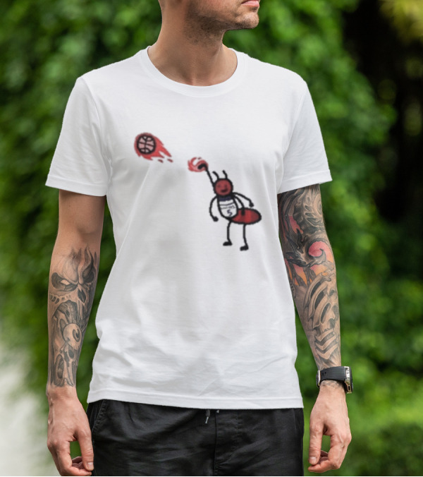Paint Fire Ant Playing Basketball T-Shirt
