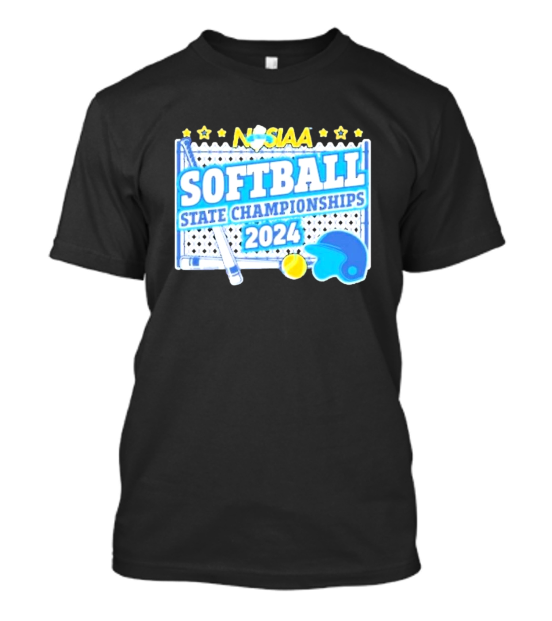 NJSIAA Softball State Championships 2024 Baseball Bat And Glove Emblem T-Shirt
