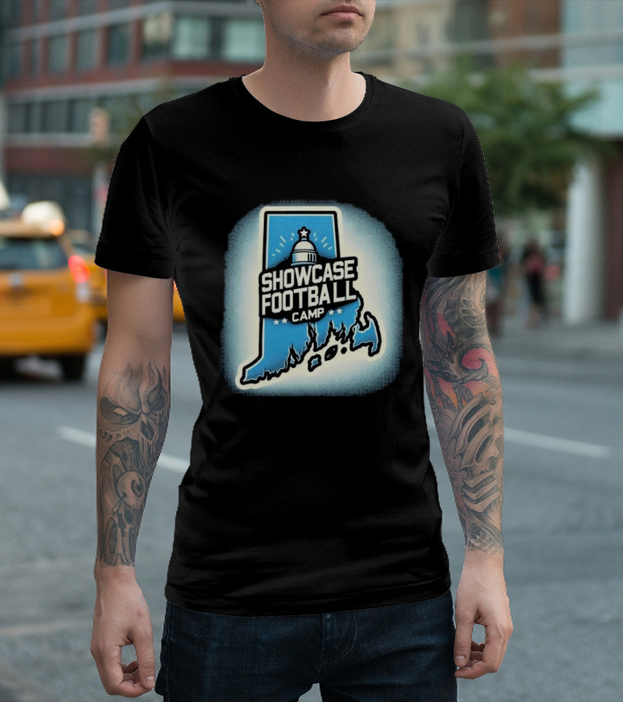 Showcase Football Camp Rhode Island Capitol Map T-Shirt