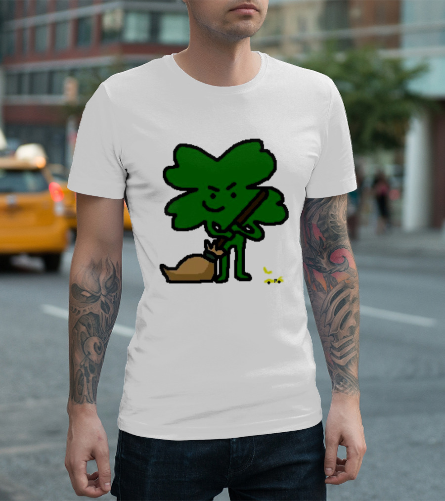 The Celtics Sweep The Pacers NBA Paint Shamrock Holding Broom T-Shirt