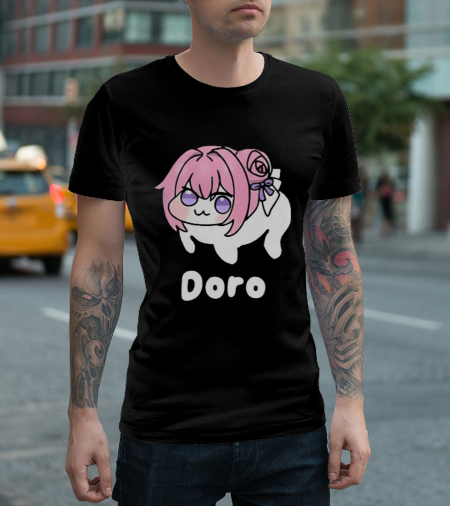 Doro Nikke Anime Pink Hair Character T-Shirt