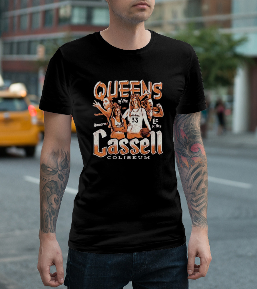 Virginia Tech Hokies Liz Kitley Georgia Amoore Queens of Cassell Coliseum T-Shirt