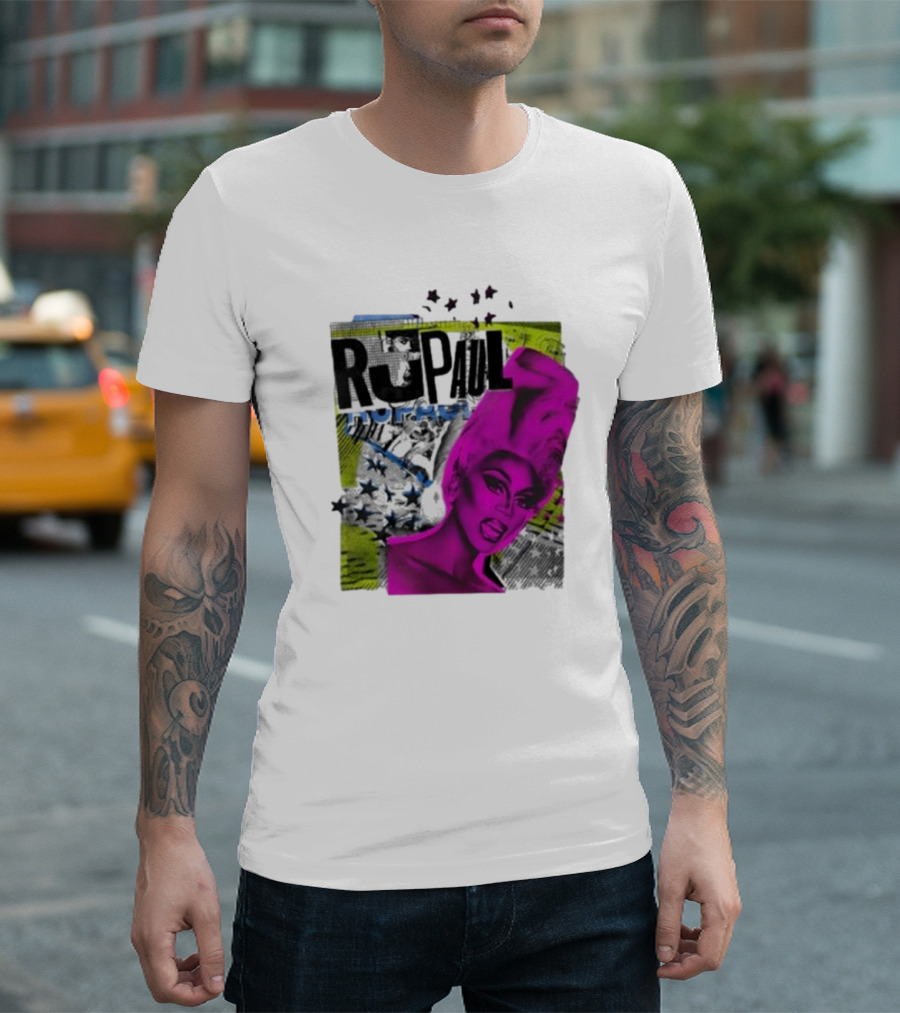 Rupaul Star Power Glam Pop Art Collage T-Shirt