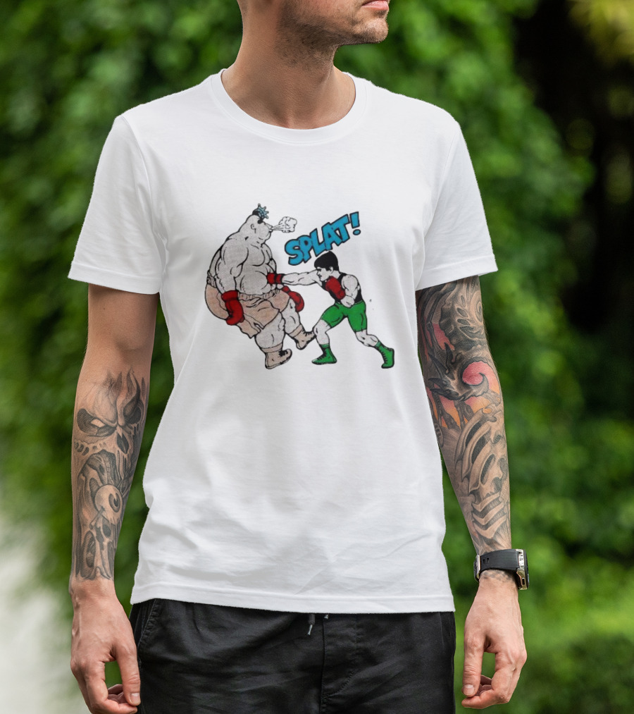 Punch-Out Splat 1989 Nintendo Of America Inc Boxing Match With Little Mac And Opponent T-Shirt