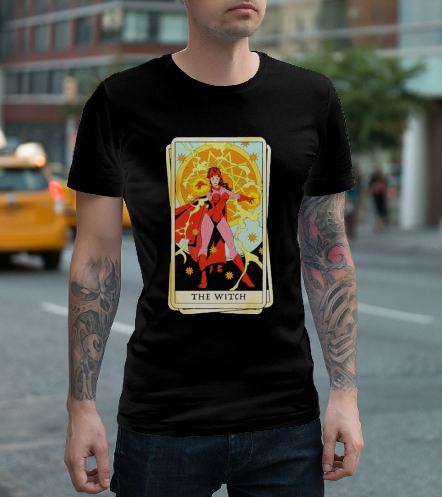 Tarot Card Featuring Scarlet Witch as The Witch T-Shirt