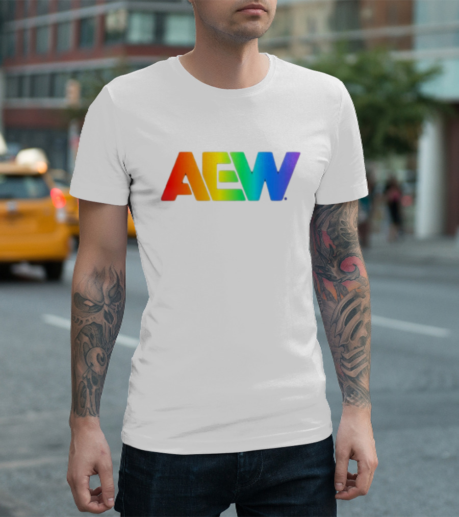 AEW 2024 Pride Rainbow T-Shirt