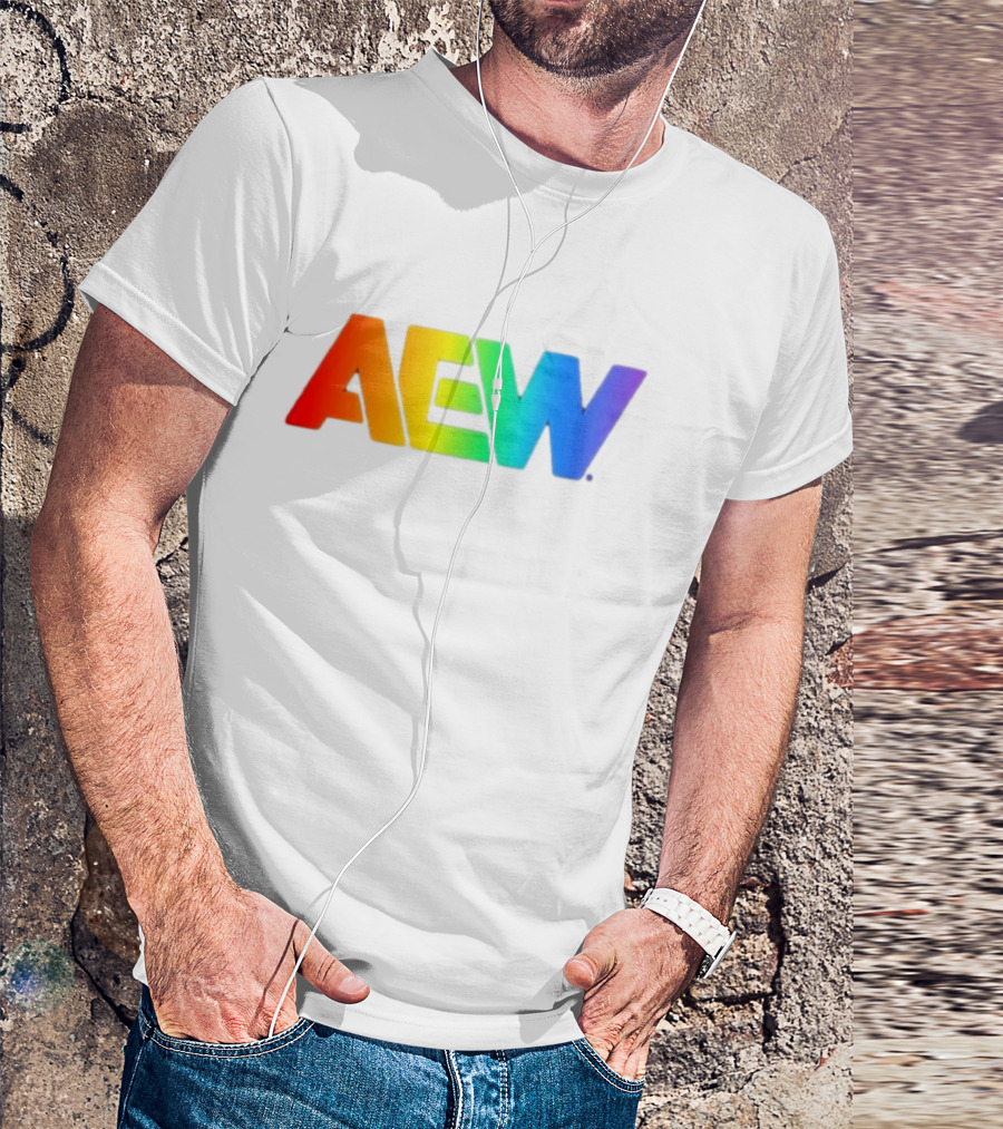 AEW 2024 Pride Rainbow T-Shirt