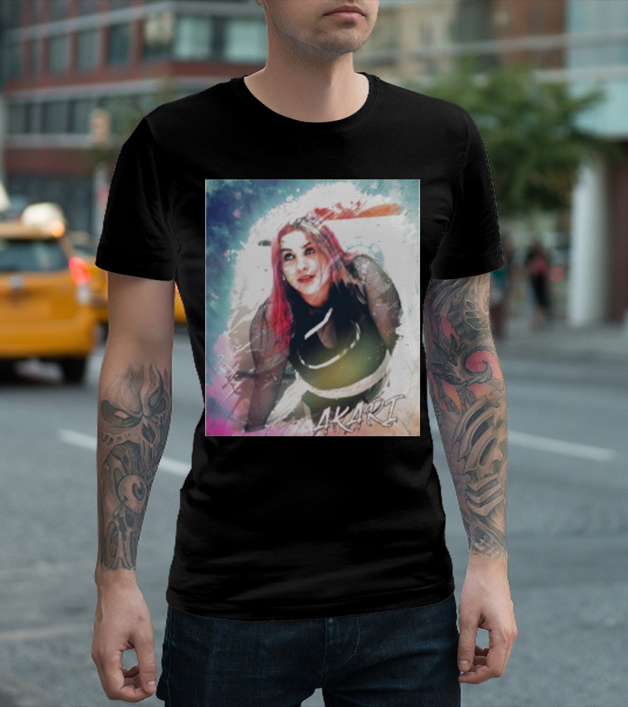 Akari Wrestling Portrait Akaripurej Akari T-Shirt
