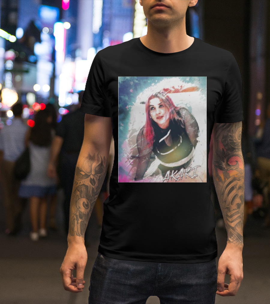 Akari Wrestling Portrait Akaripurej Akari T-Shirt