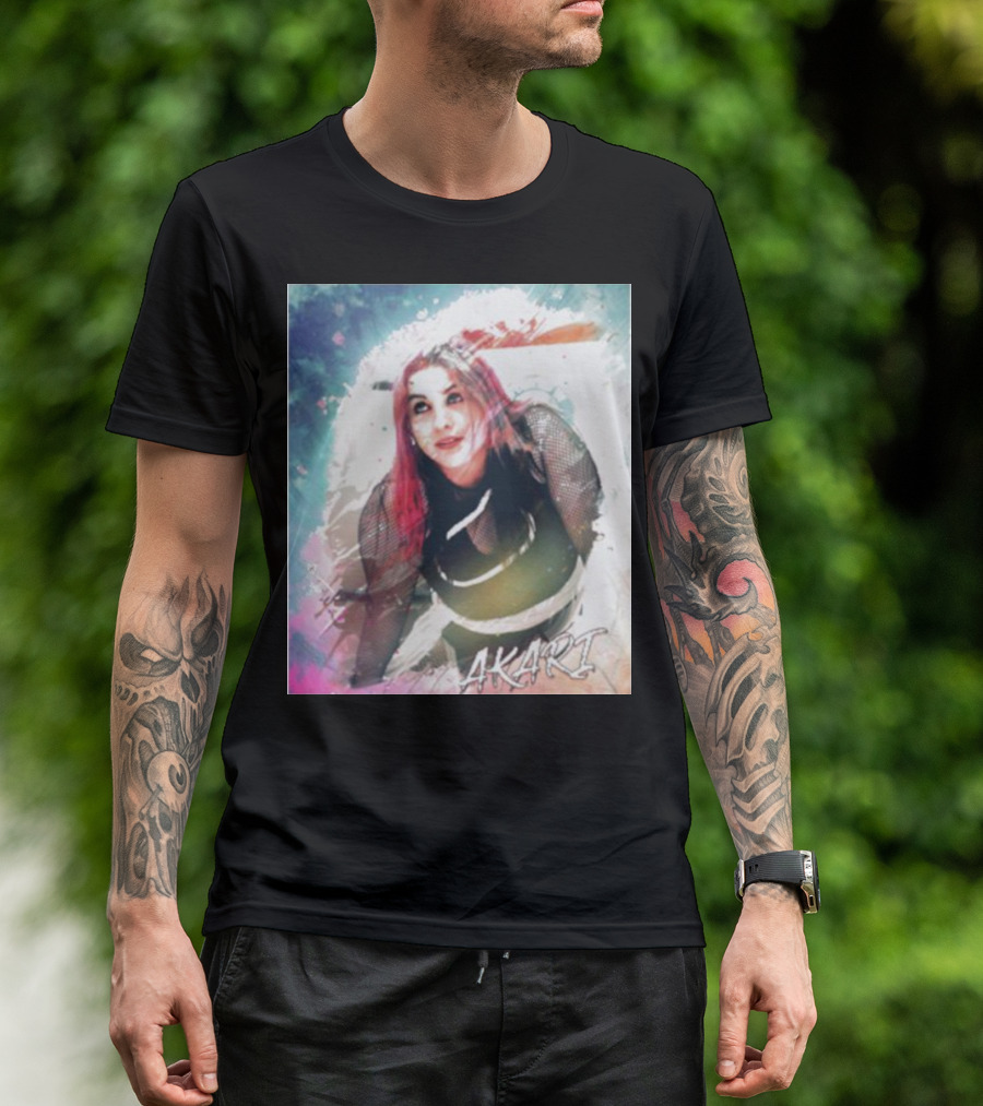 Akari Wrestling Portrait Akaripurej Akari T-Shirt
