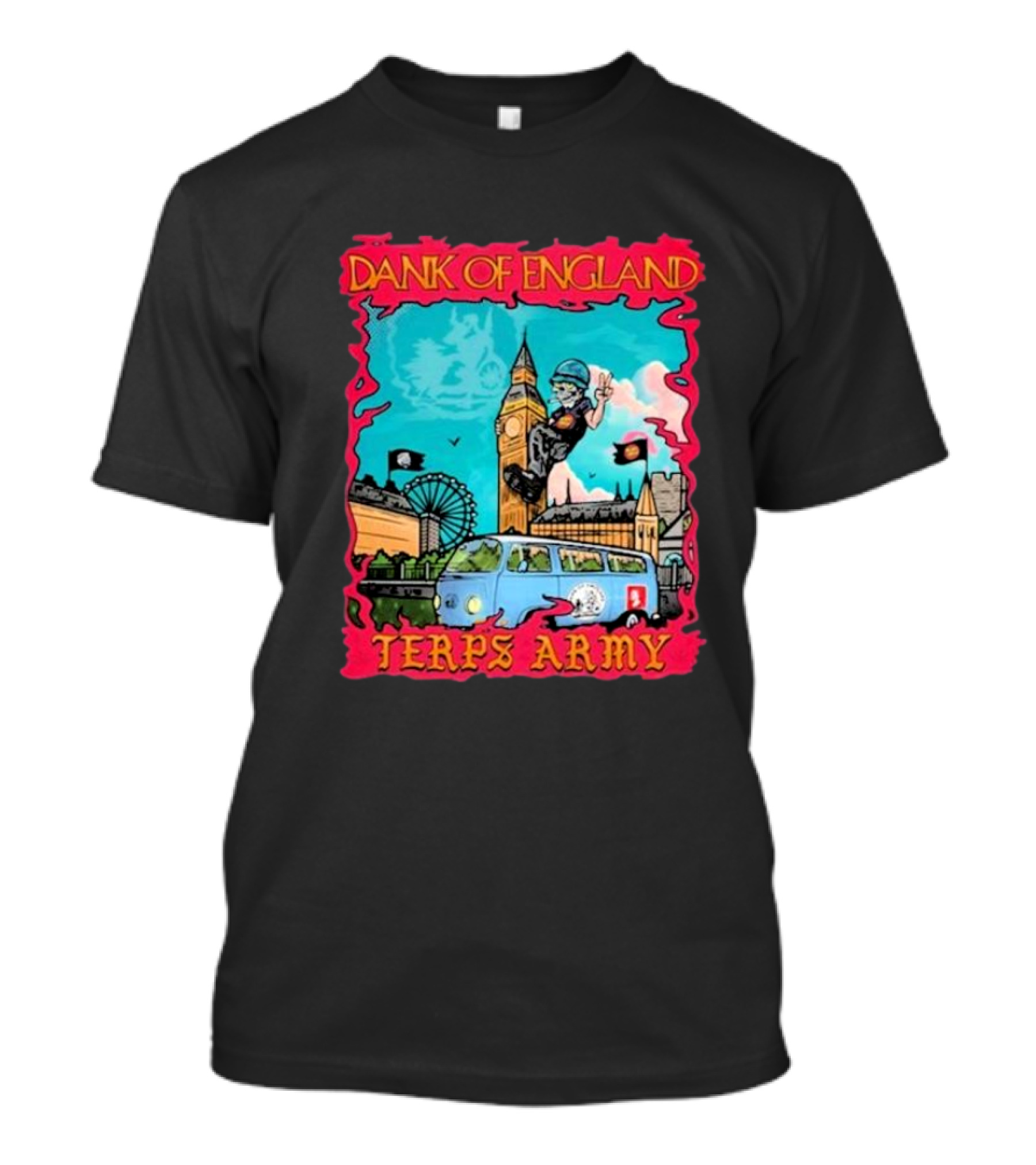 Dank Of England Terps Army London Adventure Skateboarding Scene T-Shirt