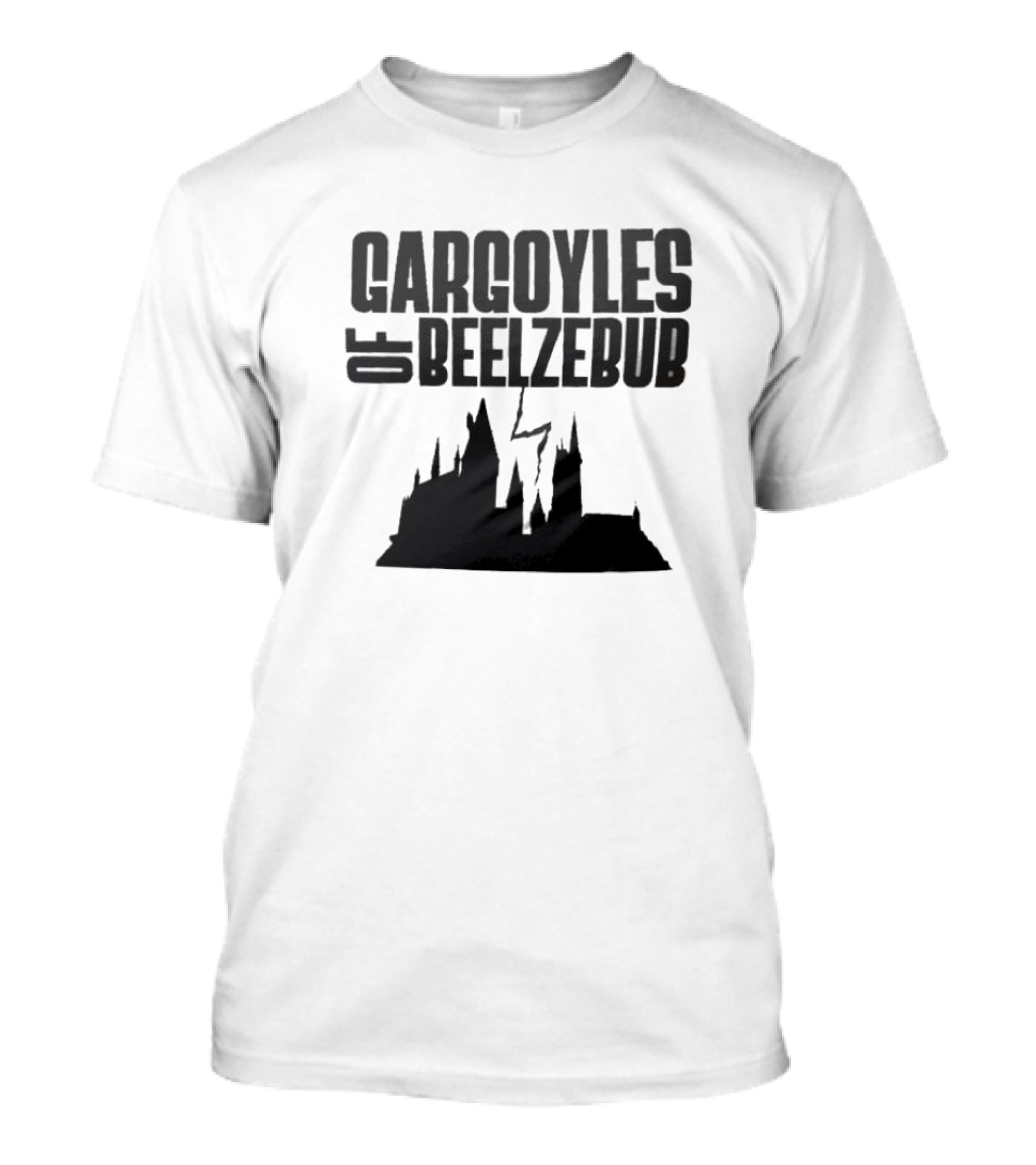 Gargoyles Of Beelzebub Castle Dark Silhouette Mystery T-Shirt