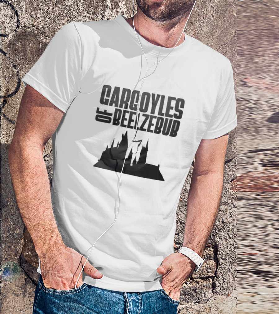 Gargoyles Of Beelzebub Castle Dark Silhouette Mystery T-Shirt