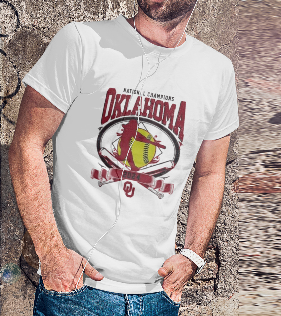 Oklahoma Sooners 2024 NCAA Softball Women’s College World Series Champions Comfort Colors T-Shirt
