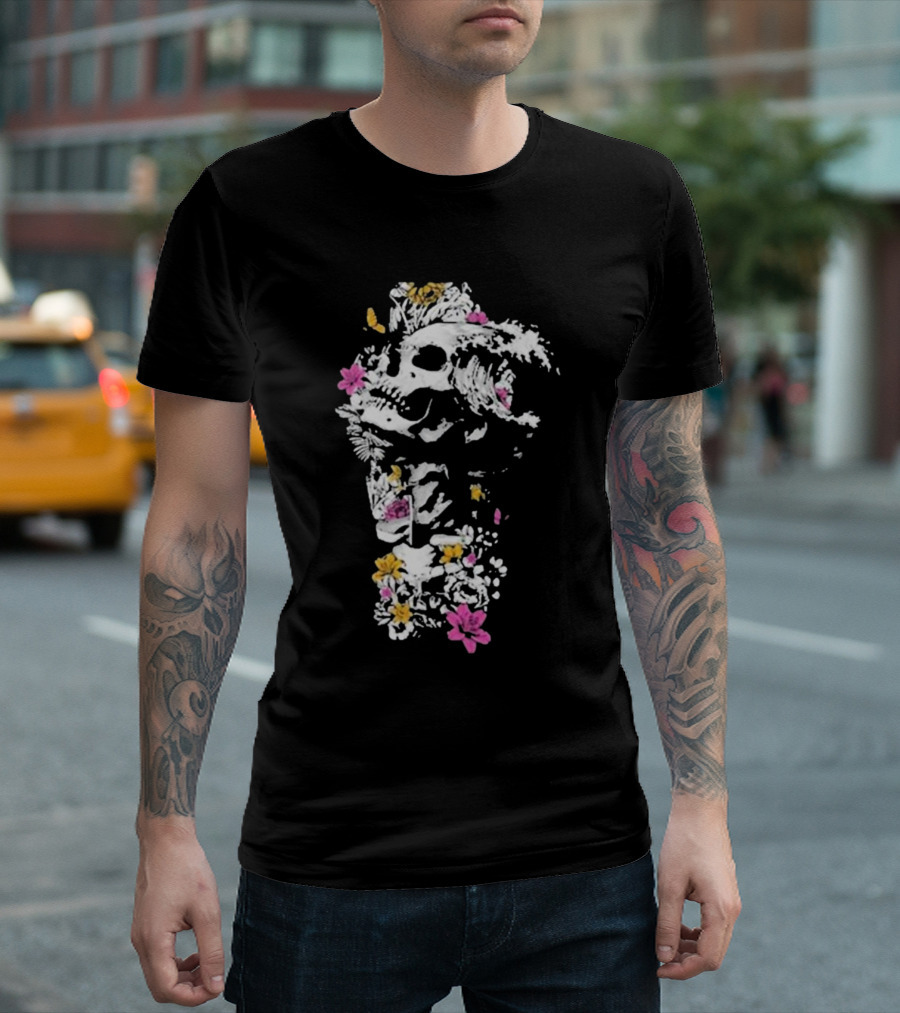 Sullivan King Skull Wave Floral Fusion T-Shirt