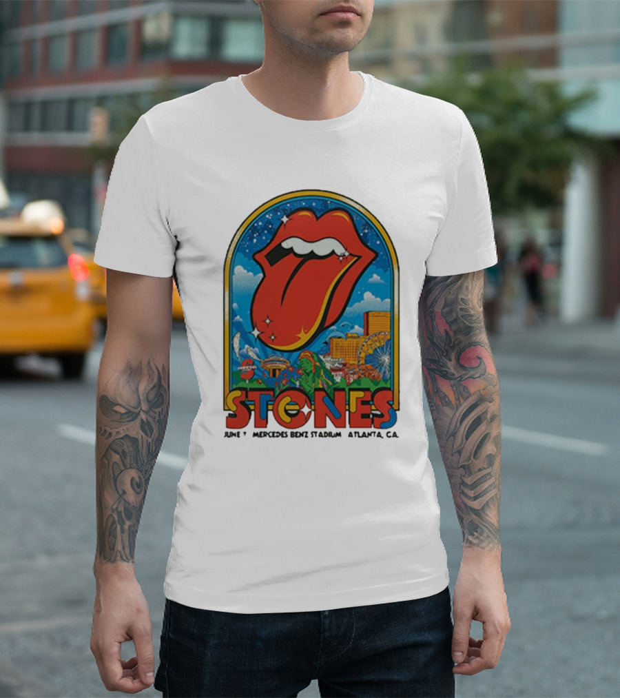 Rolling Stones Hackney Diamonds Tour June 07 2024 Mercedes Benz Stadium Atlanta GA T-Shirt