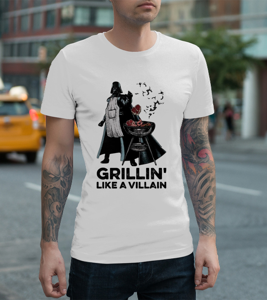 Star Wars Grillin' Like a Villain Darth Vader BBQ Scene T-Shirt