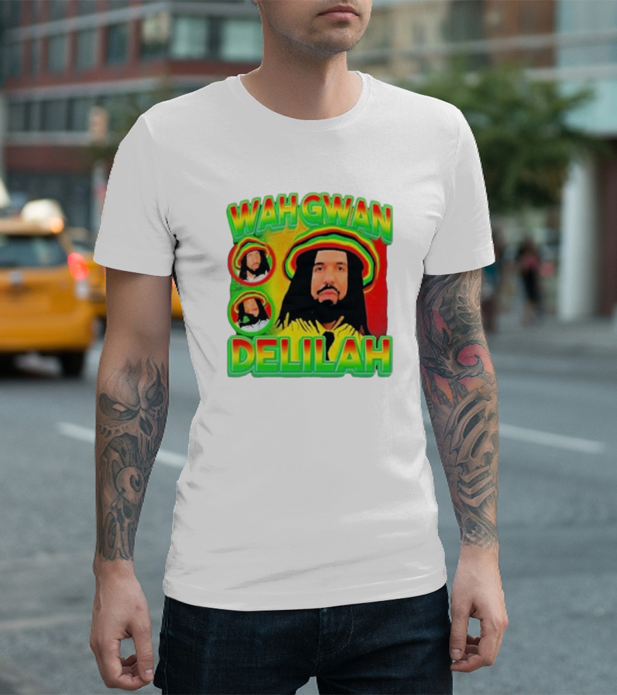 Wah Gwan Delilah Rasta Colors Drake T-Shirt