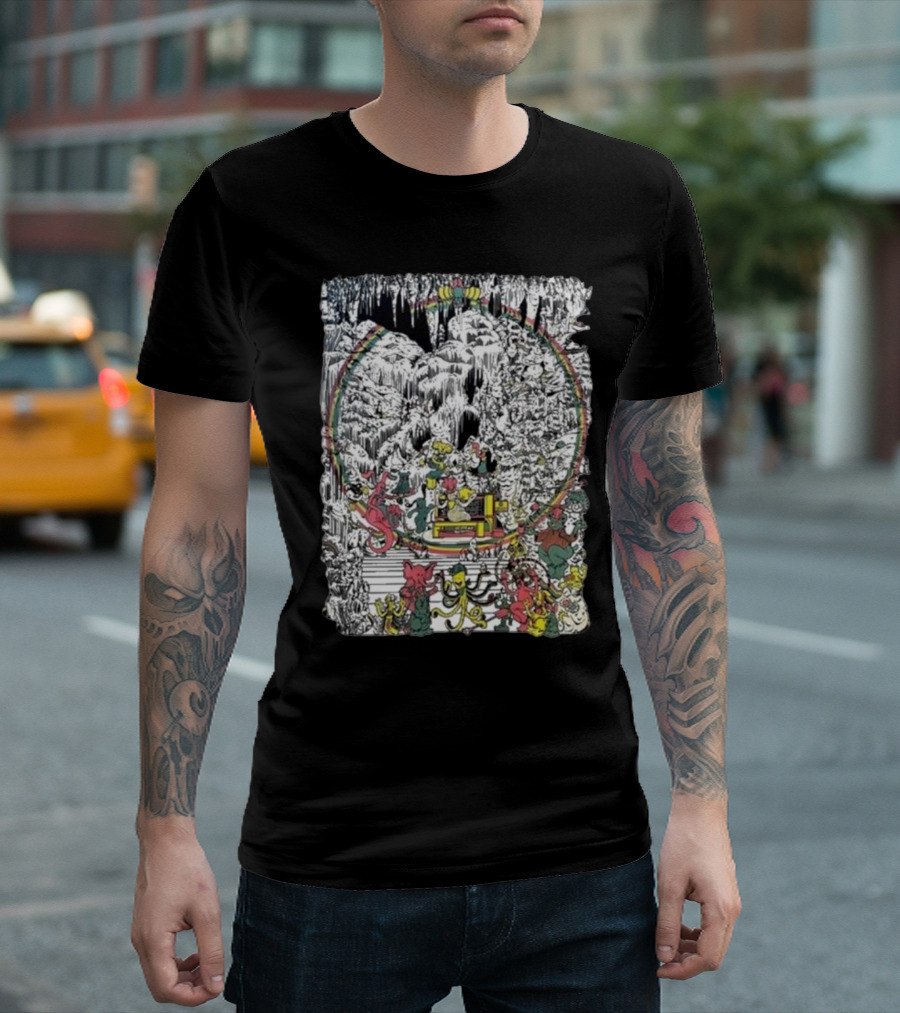 Brian Blomerth Sprinkle’s Glow Mineralogy Psychedelic Cavern Creatures And Vibrant Cosmic Scenes T-Shirt