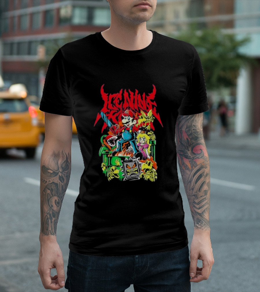 Ice Nine Kills Party Of Darkness Mario Horror Mashup T-Shirt