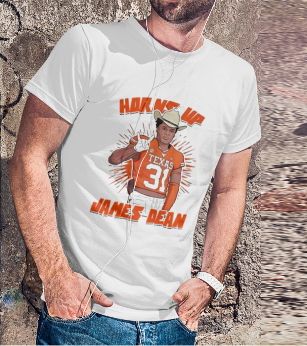 Horns Up Texas 31 Cowboy James Dean T-Shirt
