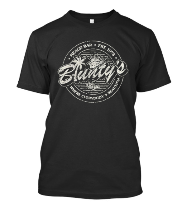 Blunty's Beach Bar Ibiza Est. 1973 Where Everybody's Beautiful T-Shirt