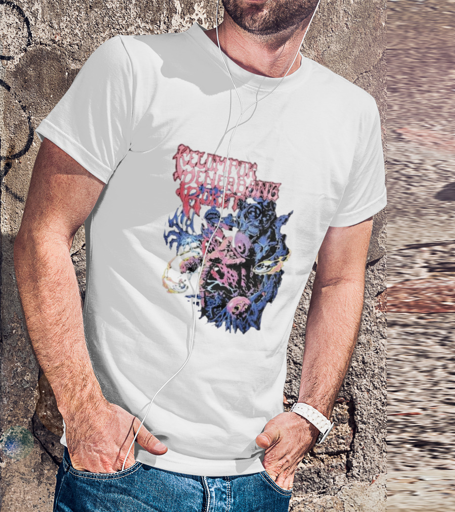 Kelompok Penerbang Roket Space Rage Psychedelic Monster T-Shirt