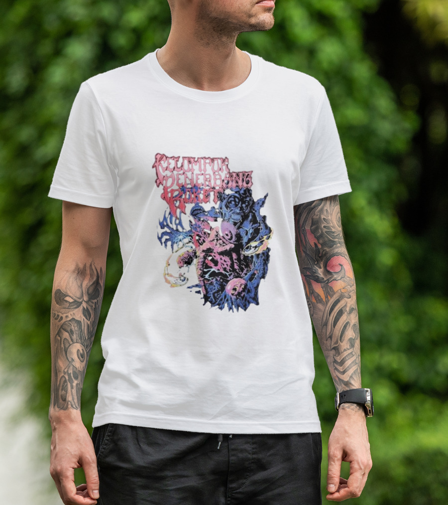 Kelompok Penerbang Roket Space Rage Psychedelic Monster T-Shirt